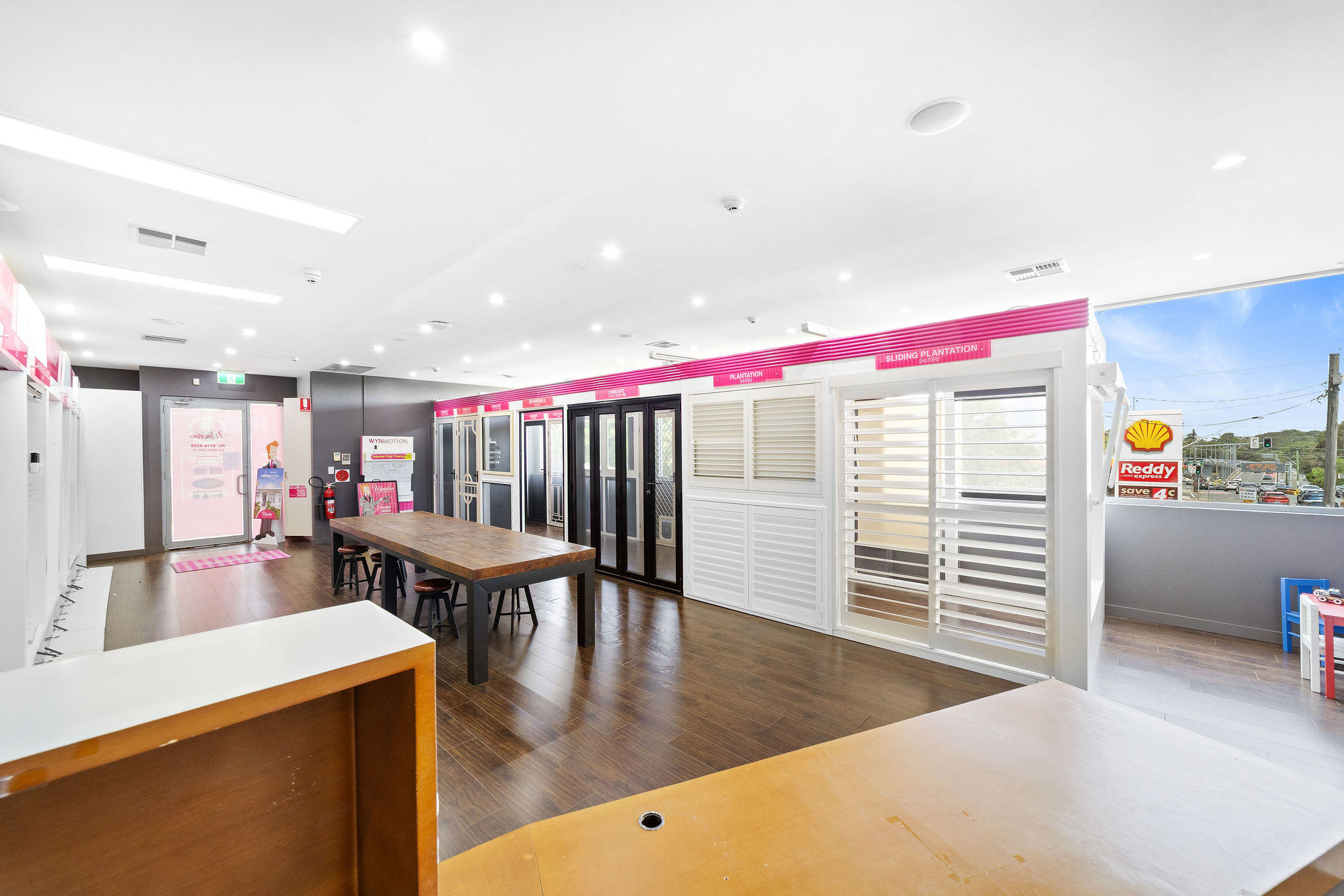 Mezzanine office level with skylight